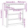 Cajonera ""DRAMMEN"" 76,5x40x91 cm Madera Sólida de Pino de , Cajoneras - Ref: Foro24-42003052, Precio: 142,86 €, Descuento: %