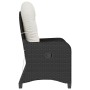 Sillón reclinable con cojín de poliratán negro de , Sillas de jardín - Ref: Foro24-42003418, Precio: 139,78 €, Descuento: -5%%