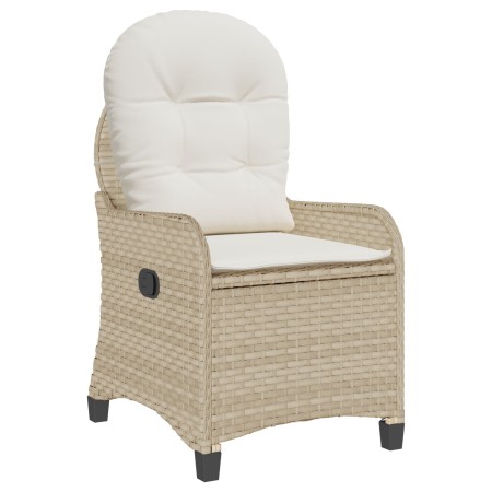 Sillón Recliner con Cojín Beige de Poliratán de , Sillas de jardín - Ref: Foro24-42003420, Precio: 119,31 €, Descuento: %