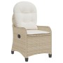 Sillón Recliner con Cojín Beige de Poliratán de , Sillas de jardín - Ref: Foro24-42003420, Precio: 119,31 €, Descuento: %