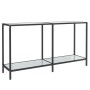 Mesa de consola vidrio templado blanco 140x35x75,5 cm de vidaXL, Mesas auxiliares - Ref: Foro24-331696, Precio: 76,11 €, Desc...