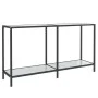 Mesa de consola vidrio templado blanco 140x35x75,5 cm de vidaXL, Mesas auxiliares - Ref: Foro24-331696, Precio: 74,98 €, Desc...