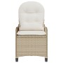 Sillón Recliner con Cojín Beige de Poliratán de , Sillas de jardín - Ref: Foro24-42003420, Precio: 119,31 €, Descuento: %