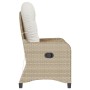 Sillón Recliner con Cojín Beige de Poliratán de , Sillas de jardín - Ref: Foro24-42003420, Precio: 119,31 €, Descuento: %