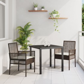 Sillas de Jardín 2 pcs con Cojines Marrón Poliratán de , Sillas de jardín - Ref: Foro24-42003446, Precio: 114,21 €, Descuento: %