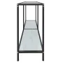 Mesa de consola vidrio templado blanco 140x35x75,5 cm de vidaXL, Mesas auxiliares - Ref: Foro24-331696, Precio: 74,98 €, Desc...