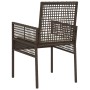 Sillas de Jardín 2 pcs con Cojines Marrón Poliratán de , Sillas de jardín - Ref: Foro24-42003446, Precio: 114,21 €, Descuento: %