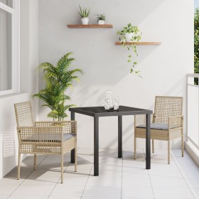 sillas de jardín 2 pcs con cojines beige de ratán sintético de , Sillas de jardín - Ref: Foro24-42003448, Precio: 115,25 €, D...