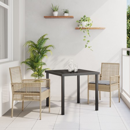 sillas de jardín 2 pcs con cojines beige de ratán sintético de , Sillas de jardín - Ref: Foro24-42003448, Precio: 115,25 €, D...
