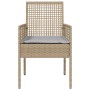 sillas de jardín 2 pcs con cojines beige de ratán sintético de , Sillas de jardín - Ref: Foro24-42003448, Precio: 115,25 €, D...