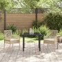 sillas de jardín 2 pcs con cojines beige de ratán de , Sillas de jardín - Ref: Foro24-42003449, Precio: 114,72 €, Descuento: %
