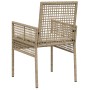sillas de jardín 2 pcs con cojines beige de ratán de , Sillas de jardín - Ref: Foro24-42003449, Precio: 114,72 €, Descuento: %