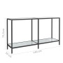 Mesa de consola vidrio templado blanco 140x35x75,5 cm de vidaXL, Mesas auxiliares - Ref: Foro24-331696, Precio: 76,11 €, Desc...