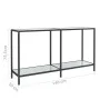 Mesa de consola vidrio templado blanco 140x35x75,5 cm de vidaXL, Mesas auxiliares - Ref: Foro24-331696, Precio: 74,98 €, Desc...