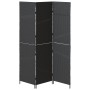 Biombo de 3 paneles plegable negro 146x180 cm de poliratán de , Divisores de ambientes - Ref: Foro24-42003668, Precio: 101,42...