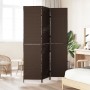 Divisor de habitación 3 paneles plegable marrón 146x180 cm ratán poliéster de , Divisores de ambientes - Ref: Foro24-42003669...