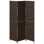 Divisor de habitación 3 paneles plegable marrón 146x180 cm ratán poliéster de , Divisores de ambientes - Ref: Foro24-42003669...