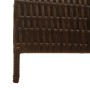 Divisor de habitación 3 paneles plegable marrón 146x180 cm ratán poliéster de , Divisores de ambientes - Ref: Foro24-42003669...