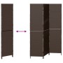 Divisor de habitación 3 paneles plegable marrón 146x180 cm ratán poliéster de , Divisores de ambientes - Ref: Foro24-42003669...