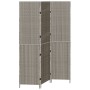 Divisor de habitación 3 paneles plegable gris 147x180 cm ratán polipropileno de , Divisores de ambientes - Ref: Foro24-420036...