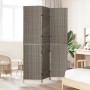 Divisor de habitación 3 paneles plegable gris 147x180 cm ratán polipropileno de , Divisores de ambientes - Ref: Foro24-420036...