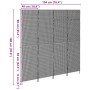 Divisor de ambientes de 4 paneles plegable negro 195x180 cm de poli ratán de , Divisores de ambientes - Ref: Foro24-42003672,...