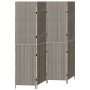 Divisor de habitaciones 4 paneles plegable gris 195x180 cm poli ratán de , Divisores de ambientes - Ref: Foro24-42003674, Pre...