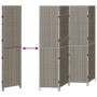 Divisor de habitaciones 4 paneles plegable gris 195x180 cm poli ratán de , Divisores de ambientes - Ref: Foro24-42003674, Pre...