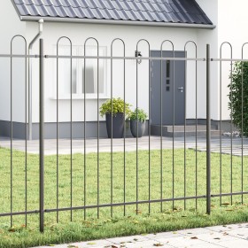 Comprar valla de jardín con cima en arco gris