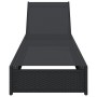 Tumbona Negra 60x200x27 cm de Ratán Sintético de , Tumbonas - Ref: Foro24-42004125, Precio: 174,00 €, Descuento: %