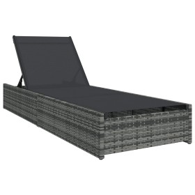 Tumbona Gris 60x200x27 cm Poliratán de , Tumbonas - Ref: Foro24-42004126, Precio: 177,64 €, Descuento: %