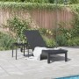 Tumbona con Ruedas Negra de Poliratán de , Tumbonas - Ref: Foro24-42004129, Precio: 150,49 €, Descuento: %