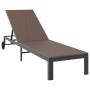 Tumbonas 2 pcs con Ruedas y Mesa Marrón Poliratán de , Tumbonas - Ref: Foro24-42004130, Precio: 266,54 €, Descuento: %