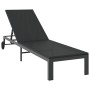 Tumbonas 2 pcs con ruedas y mesa negro de poliratán de , Tumbonas - Ref: Foro24-42004131, Precio: 264,18 €, Descuento: %