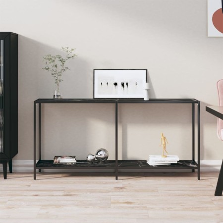 Mesa consola vidrio templado negro 160x35x75,5 cm de vidaXL, Mesas auxiliares - Ref: Foro24-331701, Precio: 108,09 €, Descuen...