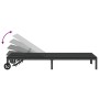 Tumbonas 2 pcs con ruedas y mesa negro de poliratán de , Tumbonas - Ref: Foro24-42004131, Precio: 264,18 €, Descuento: %
