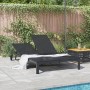 Tumbona con cojines y ruedas para 2 personas, Negro, Poliratán de , Tumbonas - Ref: Foro24-42004133, Precio: 200,06 €, Descue...