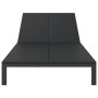 Tumbona con cojines y ruedas para 2 personas, Negro, Poliratán de , Tumbonas - Ref: Foro24-42004133, Precio: 200,06 €, Descue...