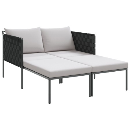 Tumbona con cojines para 2 personas Anthracite 115x153x69,5 cm Acero de , Tumbonas - Ref: Foro24-42004134, Precio: 260,56 €, ...