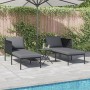 Tumbona con cojines para 2 personas Anthracite 115x153x69,5 cm Acero de , Tumbonas - Ref: Foro24-42004135, Precio: 260,56 €, ...