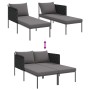 Tumbona con cojines para 2 personas Anthracite 115x153x69,5 cm Acero de , Tumbonas - Ref: Foro24-42004135, Precio: 260,56 €, ...