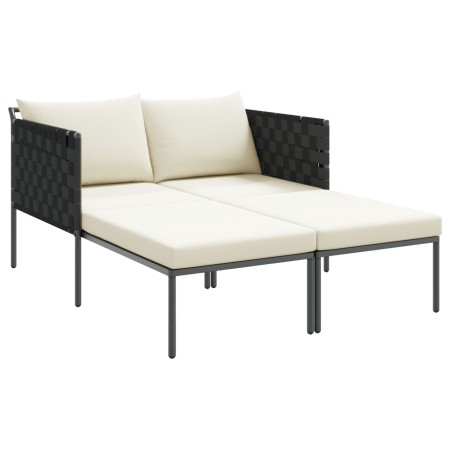 Tumbona con cojines para 2 personas color antracita 115x153x69,5 cm de acero de , Tumbonas - Ref: Foro24-42004136, Precio: 26...