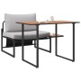 Conjunto de Comedor de Jardín de 2 Piezas Silla Individual con Cojines Gris Claro de , Conjuntos de jardín - Ref: Foro24-4200...