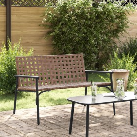 Banco de Jardín Negro 113x79x75 cm Ratán Sintético de , Sillas de jardín - Ref: Foro24-42004144, Precio: 123,30 €, Descuento: %