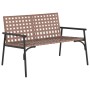 Set de café para exteriores de 4 piezas en ratán y acero marrón de , Conjuntos de jardín - Ref: Foro24-42004145, Precio: 273,...