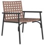 Set de café para exteriores de 4 piezas en ratán y acero marrón de , Conjuntos de jardín - Ref: Foro24-42004145, Precio: 273,...