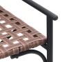 Set de café para exteriores de 4 piezas en ratán y acero marrón de , Conjuntos de jardín - Ref: Foro24-42004145, Precio: 273,...