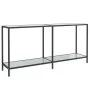 White tempered glass console table 160x35x75.5 cm by vidaXL, Side tables - Ref: Foro24-331700, Price: 94,26 €, Discount: %
