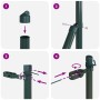 Set de Poste de Cerca Set de 7 Verde Metal de , Postes de cerca - Ref: Foro24-42004200, Precio: 71,62 €, Descuento: %