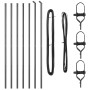 Set de postes de cercas Juego de 7 Gris Metal de , Postes de cerca - Ref: Foro24-42004208, Precio: 51,73 €, Descuento: %